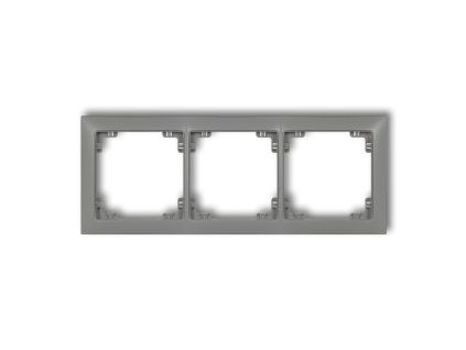3-gang universal plastic frame DECO Soft