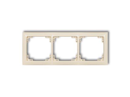 3-gang universal plastic frame DECO Soft