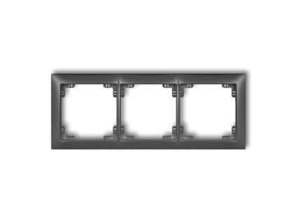 3-gang universal plastic frame DECO Soft