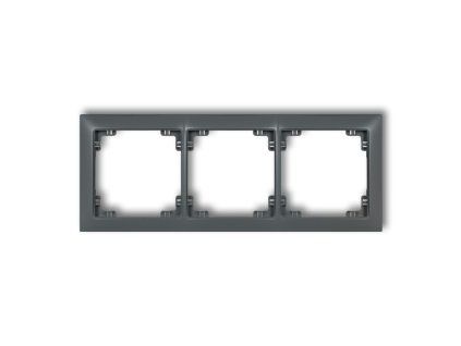 3-gang universal plastic frame DECO Soft