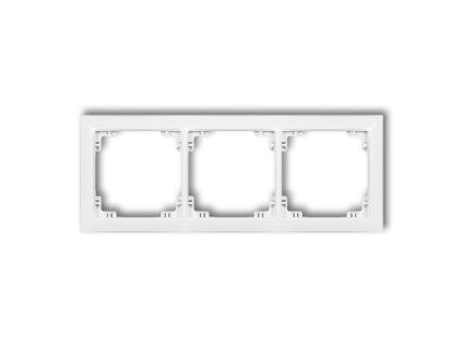 3-gang universal plastic frame DECO Soft
