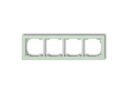 4-gang universal plastic frame DECO Pastel Matt (mint)
