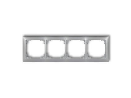 4-gang universal plastic frame DECO Soft