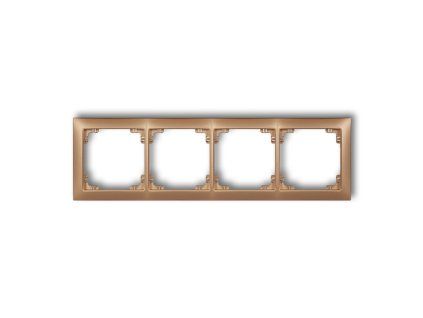 4-gang universal plastic frame DECO Soft