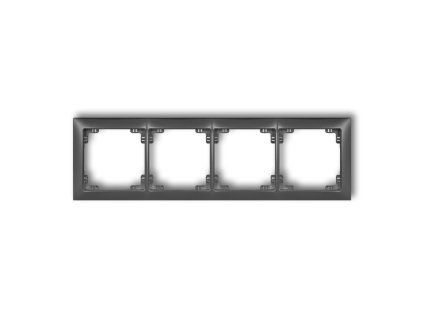 4-gang universal plastic frame DECO Soft