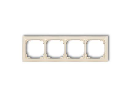 4-gang universal plastic frame DECO Soft