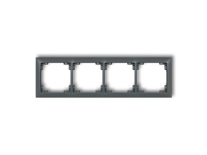 4-gang universal plastic frame DECO Soft