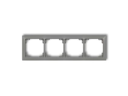 4-gang universal plastic frame DECO Soft