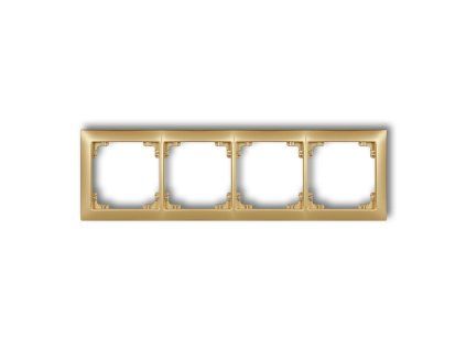 4-gang universal plastic frame DECO Soft