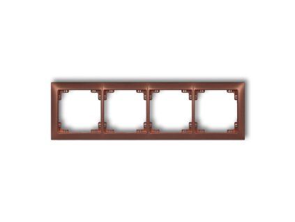 4-gang universal plastic frame DECO Soft