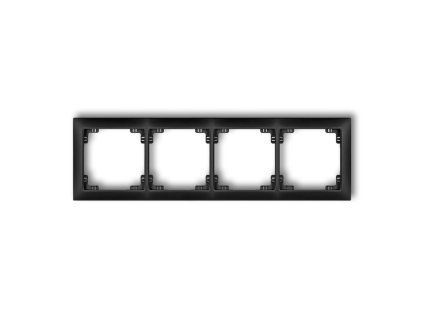 4-gang universal plastic frame DECO Soft