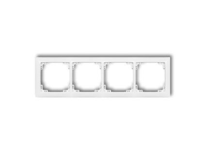 4-gang universal plastic frame DECO Soft