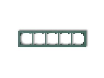 5-gang universal plastic frame DECO Pastel Matt (emerald)