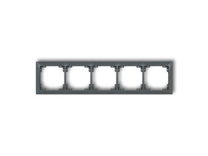 5-gang universal plastic frame DECO Soft