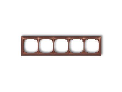 5-gang universal plastic frame DECO Soft