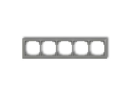 5-gang universal plastic frame DECO Soft