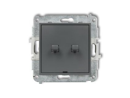 American-style two-circuit push button mechanism (double push button without pictograms