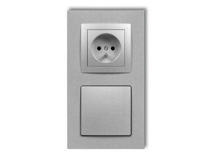 Central vacum cleaner suction socket with a single socket with earth