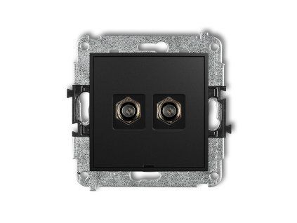 Double antenna F type socket (SAT) mechanism