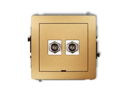 Double antenna F type socket (SAT) mechanism
