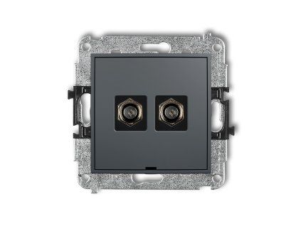Double antenna F type socket (SAT) mechanism
