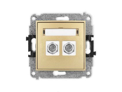 Double antenna F type socket (SAT) mechanism