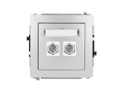 Double antenna F type socket (SAT) mechanism