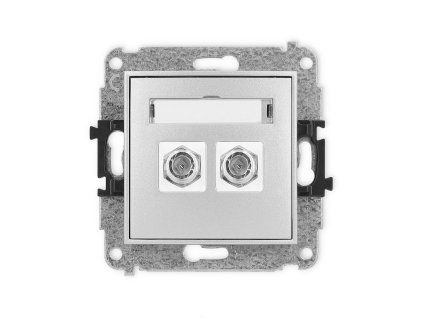 Double antenna F type socket (SAT) mechanism