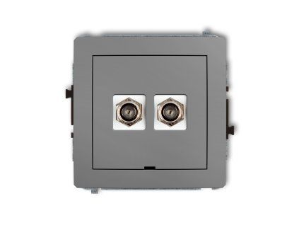 Double antenna F type socket (SAT) mechanism
