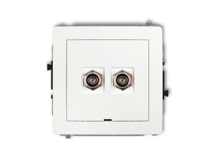 Double antenna F type socket (SAT) mechanism