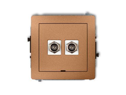 Double antenna F type socket (SAT) mechanism