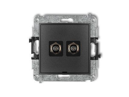 Double antenna F type socket (SAT) mechanism