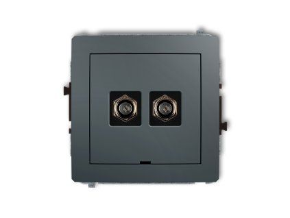 Double antenna F type socket (SAT) mechanism