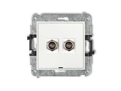 Double antenna F type socket (SAT) mechanism