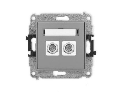Double antenna F type socket (SAT) mechanism
