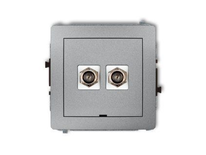 Double antenna F type socket (SAT) mechanism