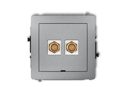 Double antenna F type socket (SAT) mechanism - gold-plated
