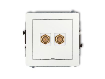 Double antenna F type socket (SAT) mechanism - gold-plated