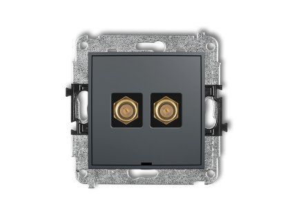 Double antenna F type socket (SAT) mechanism - gold-plated