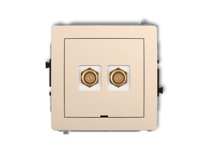 Double antenna F type socket (SAT) mechanism - gold-plated