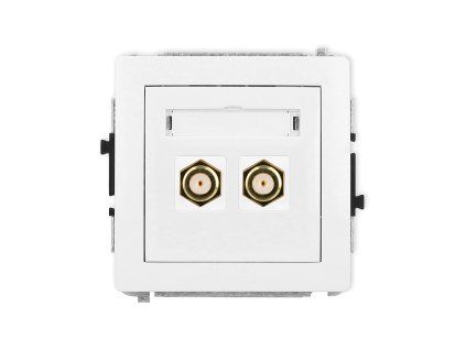 Double antenna F type socket (SAT) mechanism - gold-plated