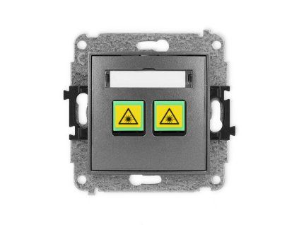 Double fibre/optical socket mechanism