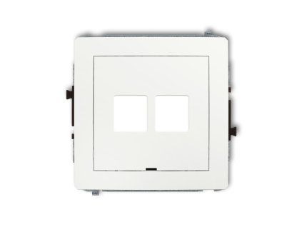 Double multimedia socket mechanism without module (Keystone standard)
