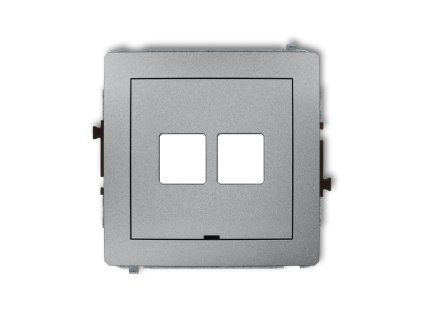 Double multimedia socket mechanism without module (Keystone standard)