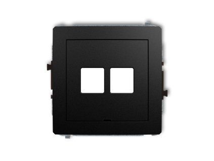 Double multimedia socket mechanism without module (Keystone standard)