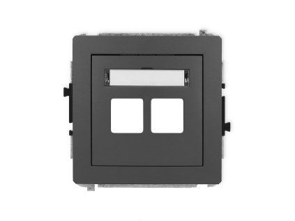 Double multimedia socket mechanism without module (Keystone standard)