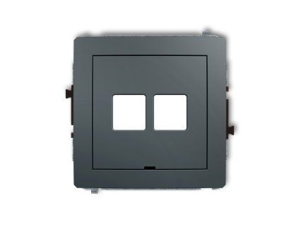 Double multimedia socket mechanism without module (Keystone standard)