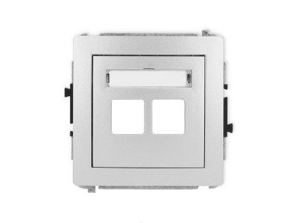 Double multimedia socket mechanism without module (Keystone standard)