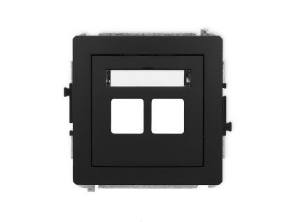 Double multimedia socket mechanism without module (Keystone standard)