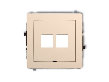 Double multimedia socket mechanism without module (Keystone standard)